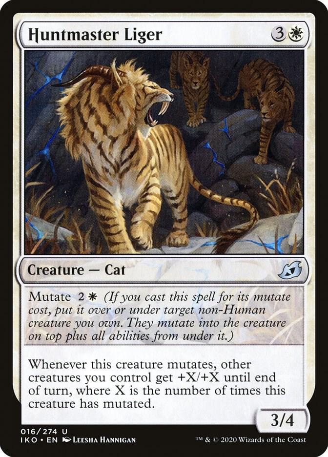 Huntmaster Liger 16 card from Ikoria: Lair of Behemoths