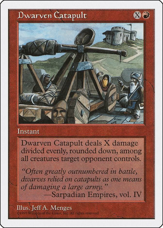 Dwarven Catapult card from Fifth Edition