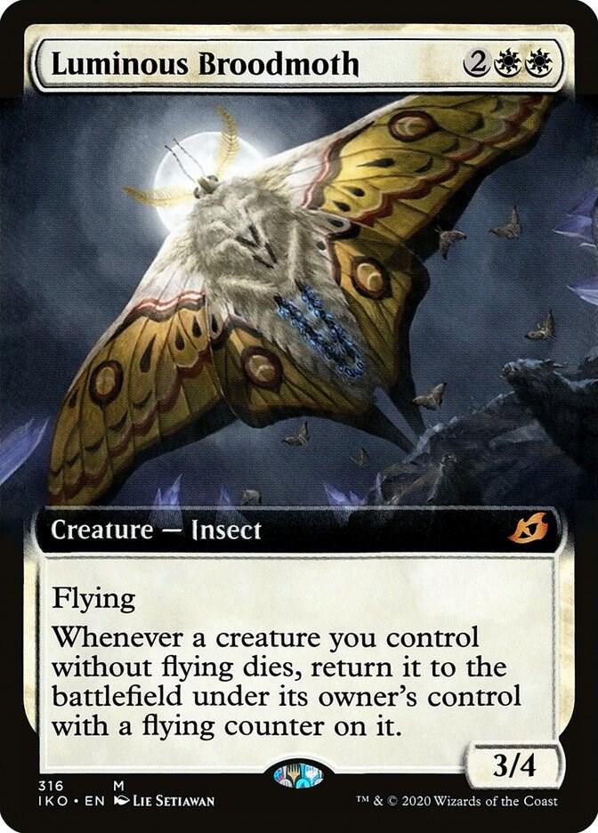 Luminous Broodmoth (Extended Art) 316 card from Ikoria: Lair of Behemoths
