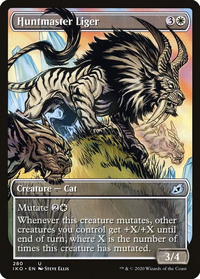 Huntmaster Liger (Showcase) 280 card from Ikoria: Lair of Behemoths