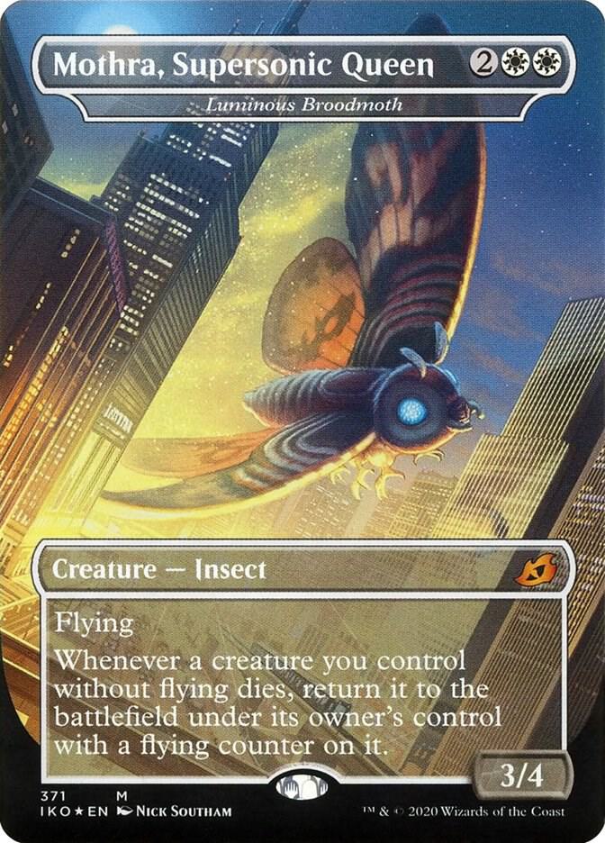 Mothra, Supersonic Queen - Luminous Broodmoth 371 card from Ikoria: Lair of Behemoths