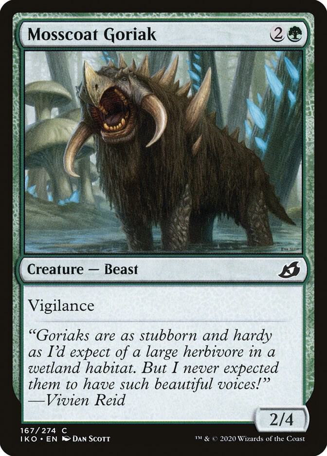 Mosscoat Goriak 167 card from Ikoria: Lair of Behemoths