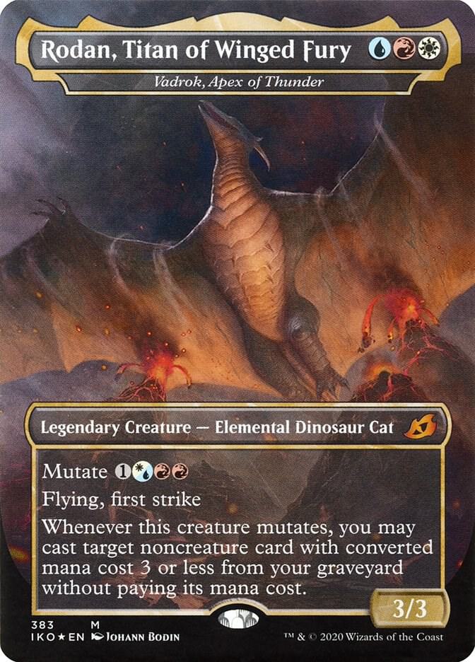 Rodan, Titan of Winged Fury - Vadrok, Apex of Thunder 383 card from Ikoria: Lair of Behemoths