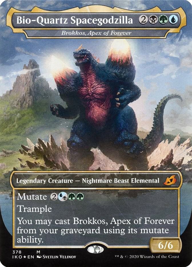 Bio-Quartz Spacegodzilla - Brokkos, Apex of Forever 378 card from Ikoria: Lair of Behemoths