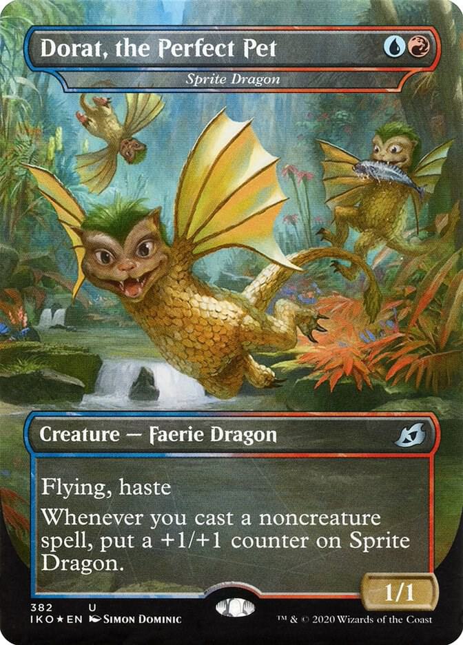 Dorat, the Perfect Pet - Sprite Dragon 382 card from Ikoria: Lair of Behemoths