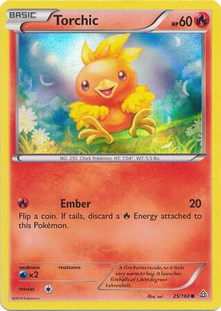 Torchic - 25/160 (Sheen Holo) 025/160 card from Miscellaneous Cards & Products