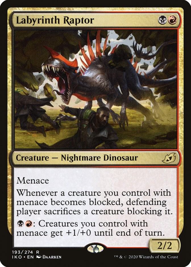 Labyrinth Raptor 193 card from Ikoria: Lair of Behemoths
