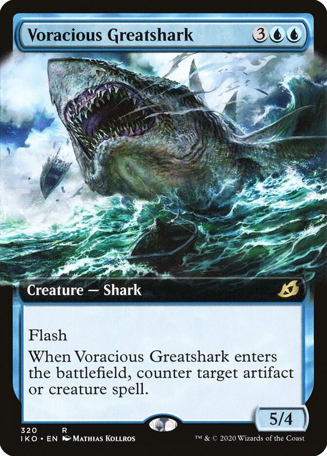 Voracious Greatshark (Extended Art) 320 card from Ikoria: Lair of Behemoths