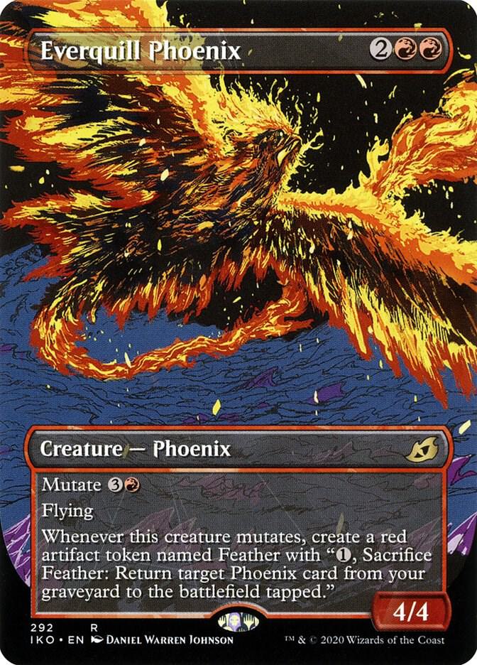 Everquill Phoenix (Showcase) 292 card from Ikoria: Lair of Behemoths