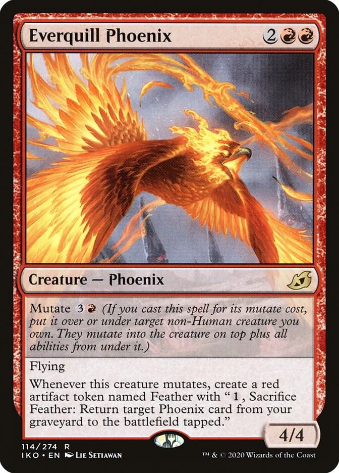 Everquill Phoenix 114 card from Ikoria: Lair of Behemoths