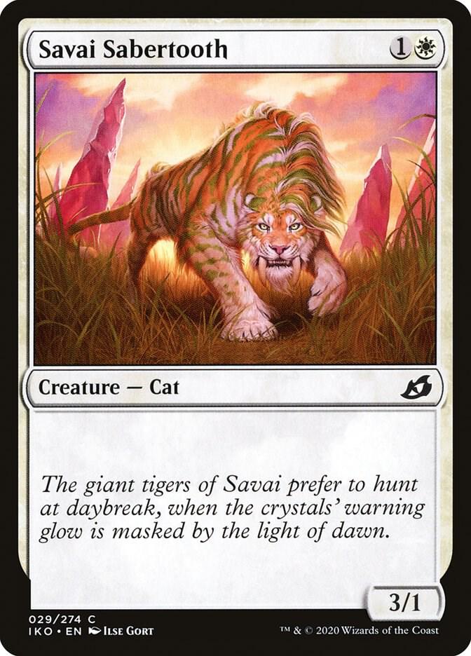Savai Sabertooth 29 card from Ikoria: Lair of Behemoths