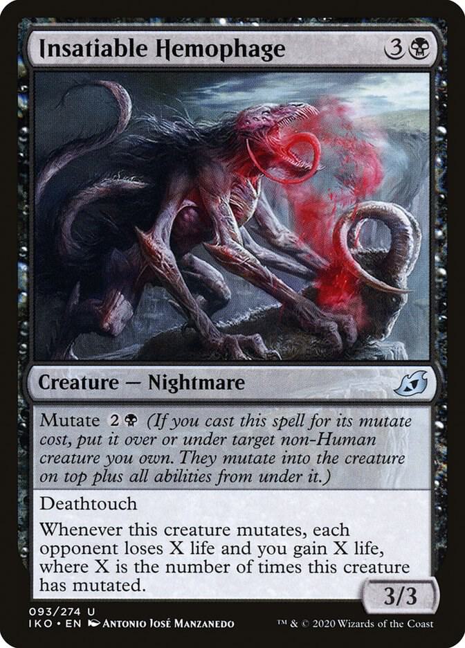 Insatiable Hemophage 93 card from Ikoria: Lair of Behemoths