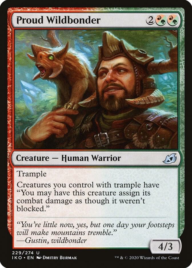Proud Wildbonder 229 card from Ikoria: Lair of Behemoths
