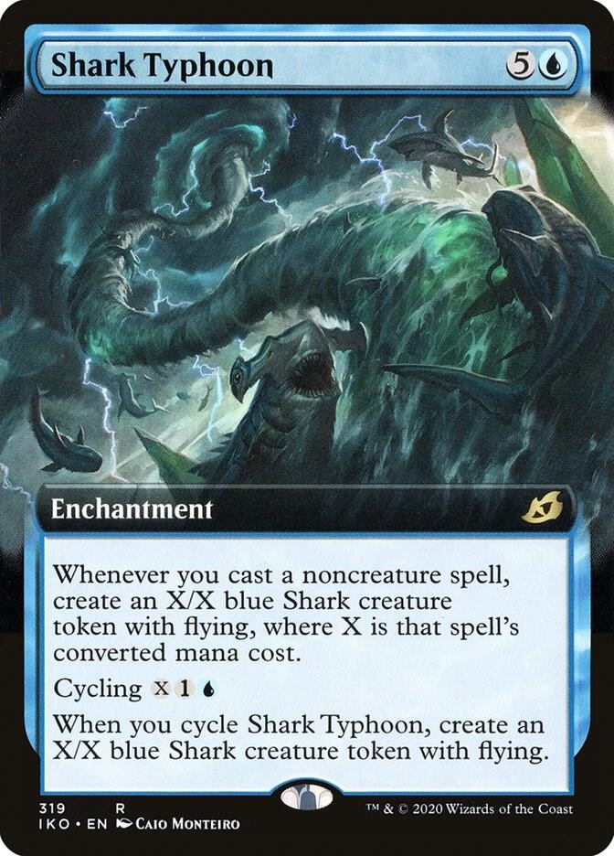 Shark Typhoon (Extended Art) 319 card from Ikoria: Lair of Behemoths