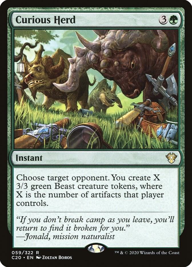 Curious Herd 59 card from Commander 2020