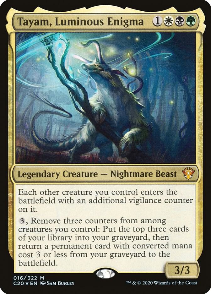 Tayam, Luminous Enigma 16 card from Commander 2020