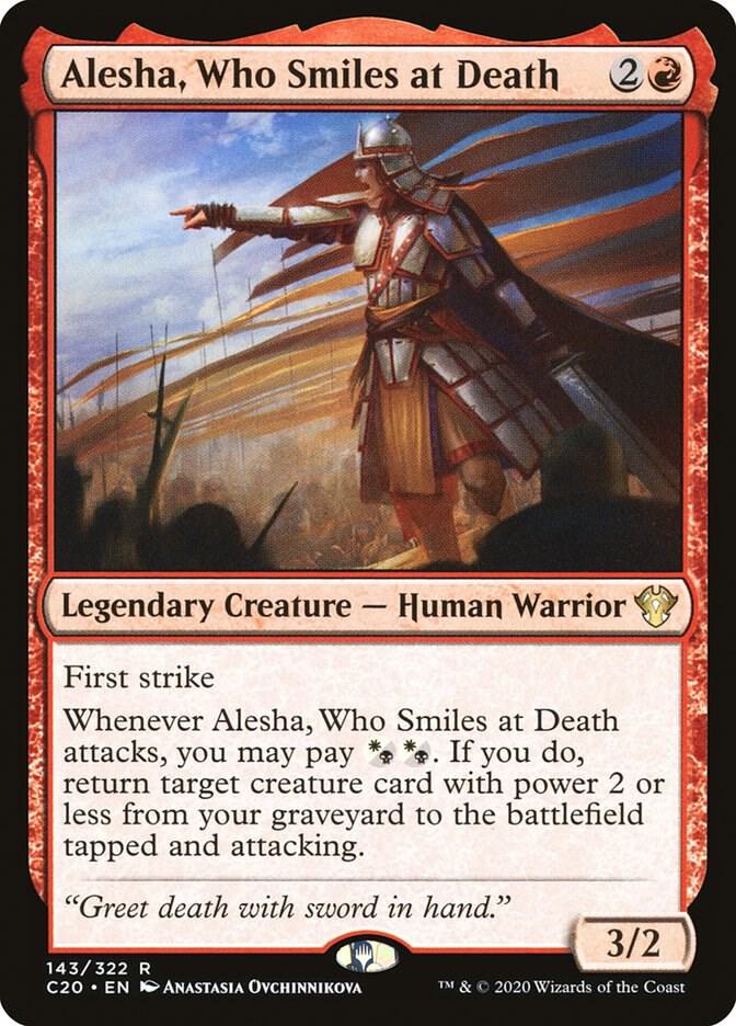 Alesha, Who Smiles at Death 143 card from Commander 2020