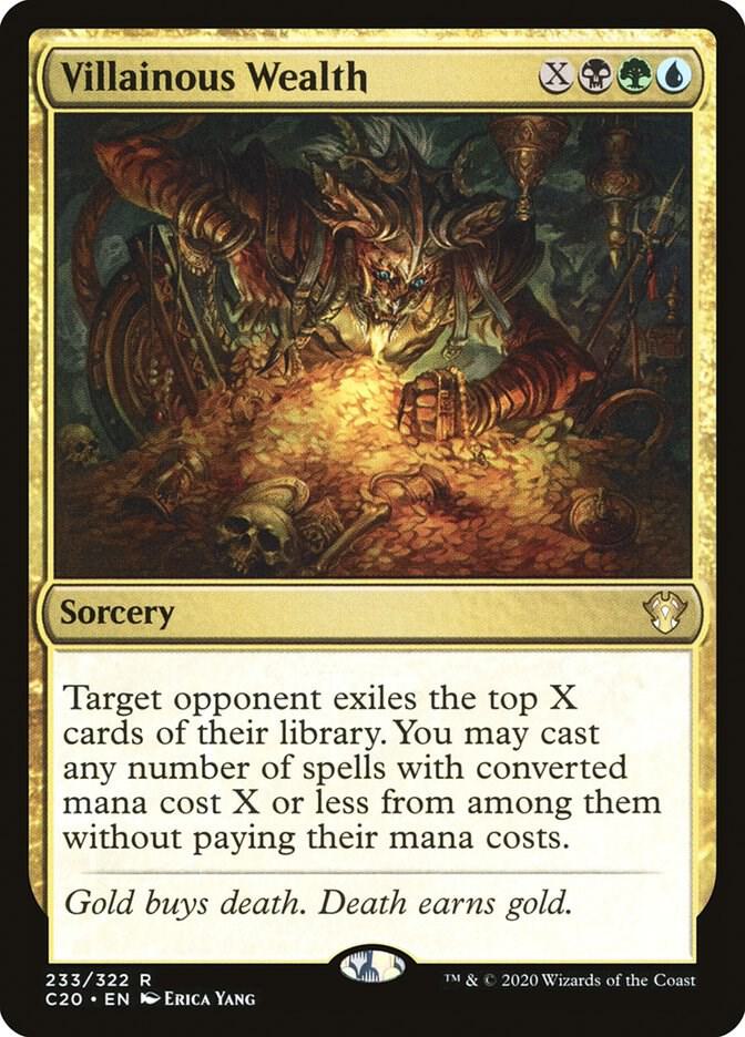 Villainous Wealth 233 card from Commander 2020