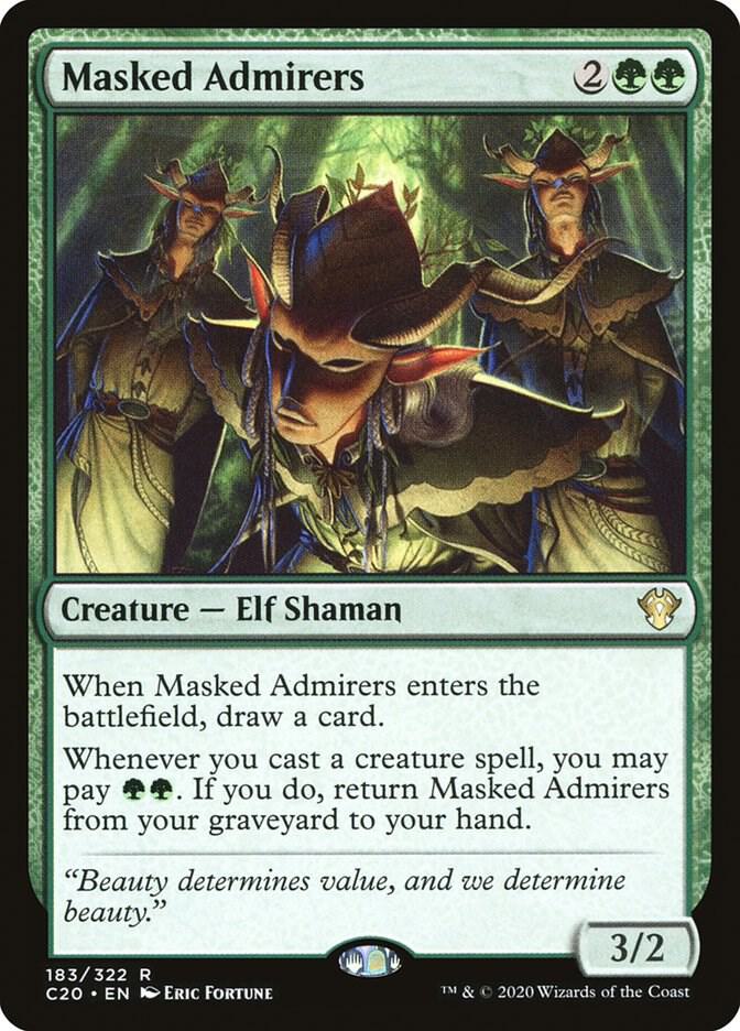Masked Admirers 183 card from Commander 2020