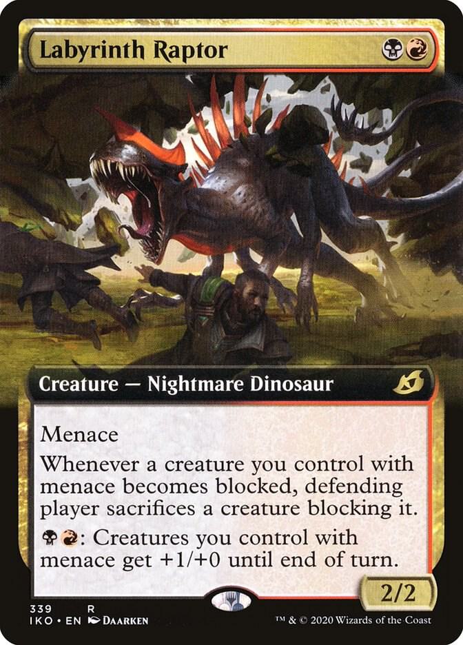 Labyrinth Raptor (Extended Art) 339 card from Ikoria: Lair of Behemoths