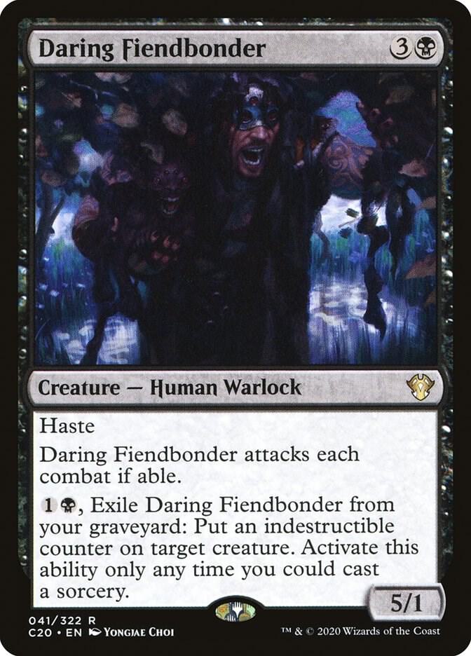 Daring Fiendbonder 41 card from Commander 2020