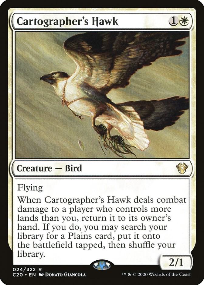 Cartographer's Hawk 24 card from Commander 2020