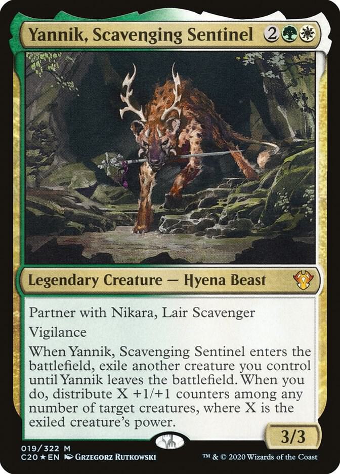 Yannik, Scavenging Sentinel 19 card from Commander 2020
