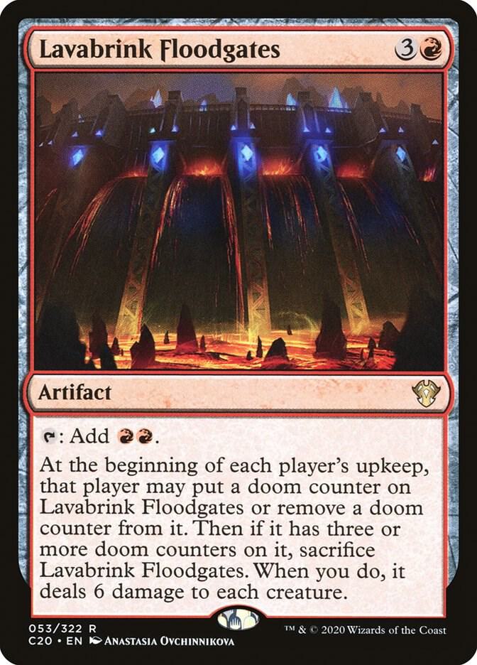 Lavabrink Floodgates 53 card from Commander 2020