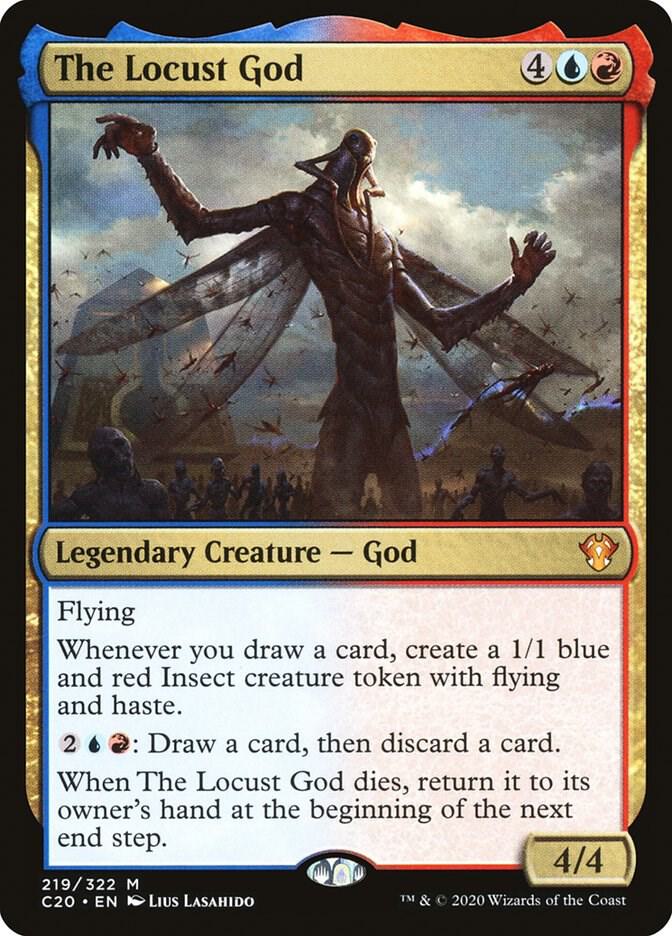 The Locust God 219 card from Commander 2020