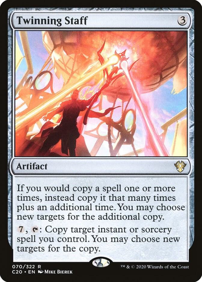 Twinning Staff 70 card from Commander 2020