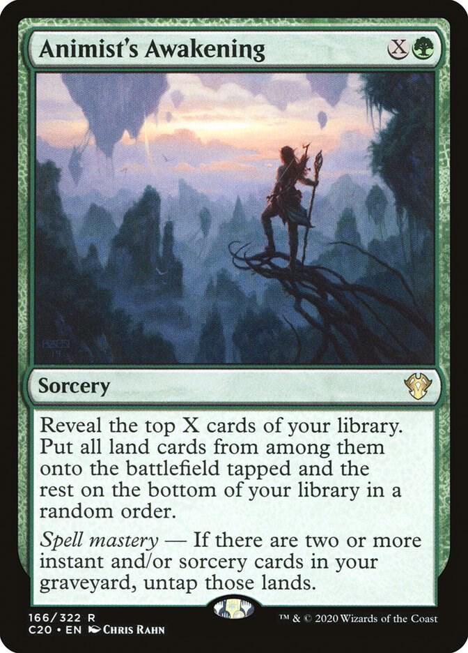 Animist's Awakening 166 card from Commander 2020