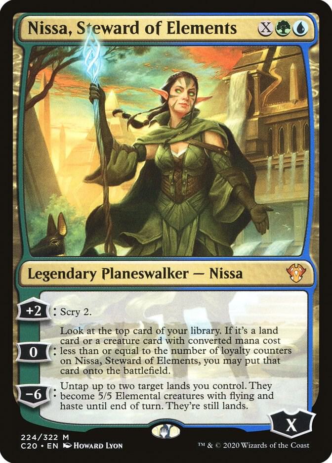 Nissa, Steward of Elements 224 card from Commander 2020