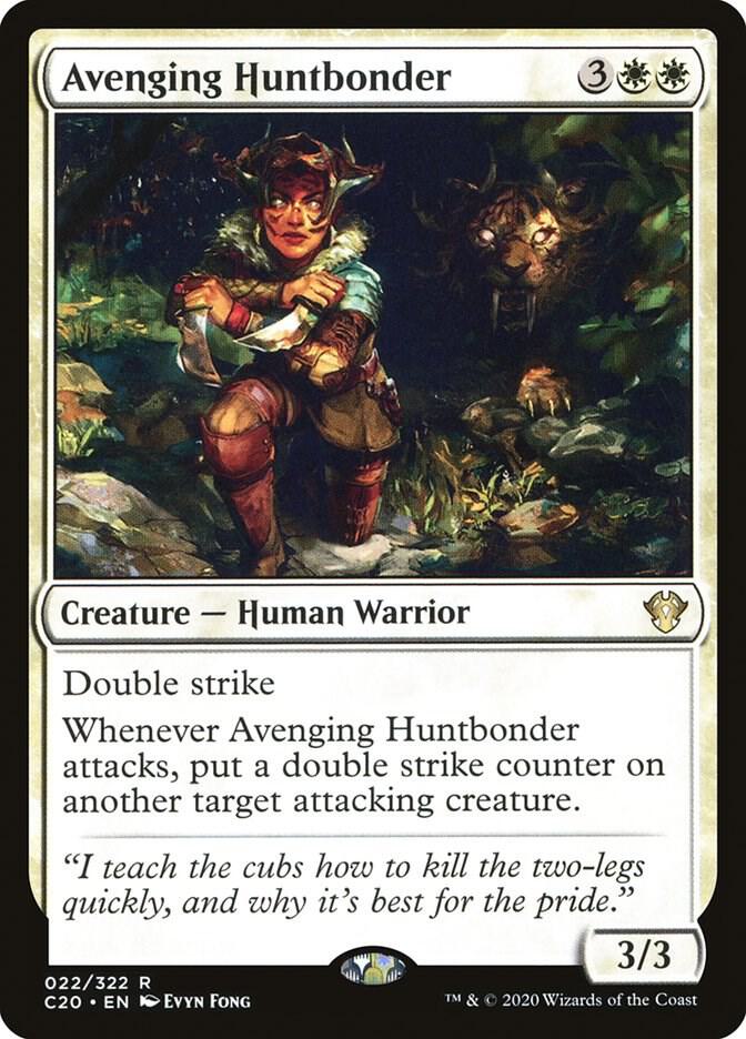 Avenging Huntbonder 22 card from Commander 2020