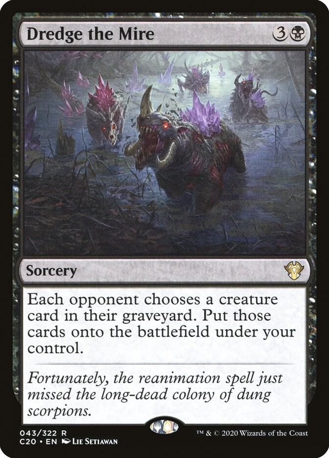 Dredge the Mire 43 card from Commander 2020