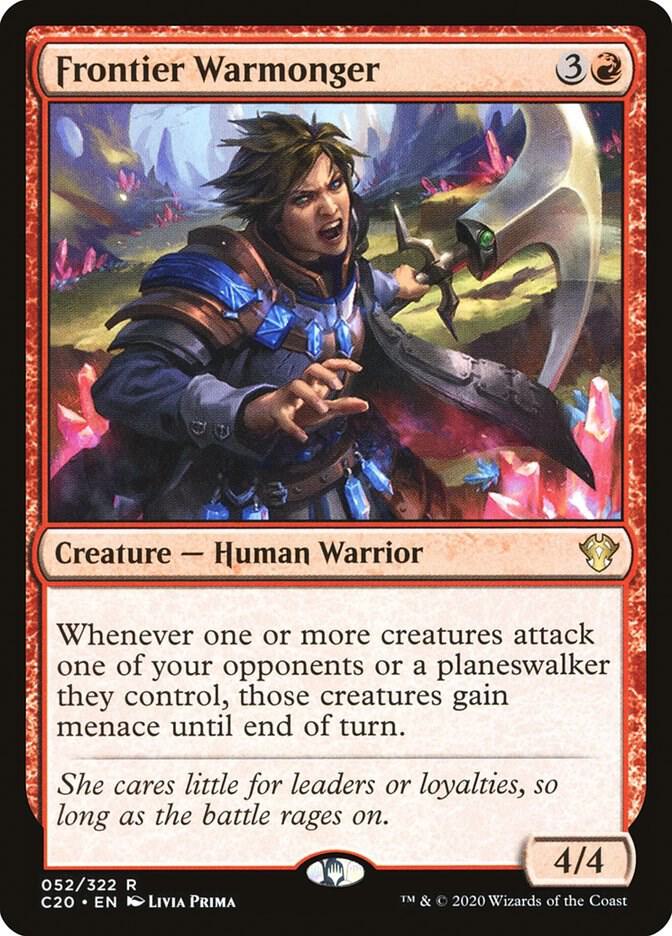 Frontier Warmonger 52 card from Commander 2020