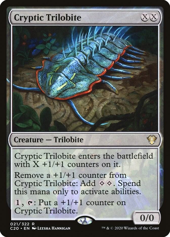 Cryptic Trilobite 21 card from Commander 2020