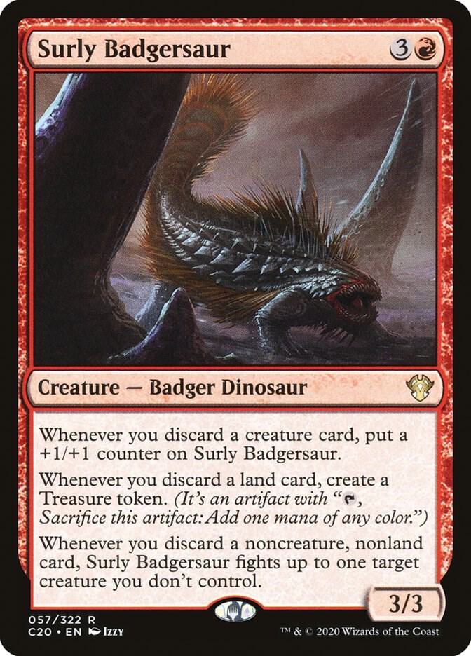 Surly Badgersaur 57 card from Commander 2020