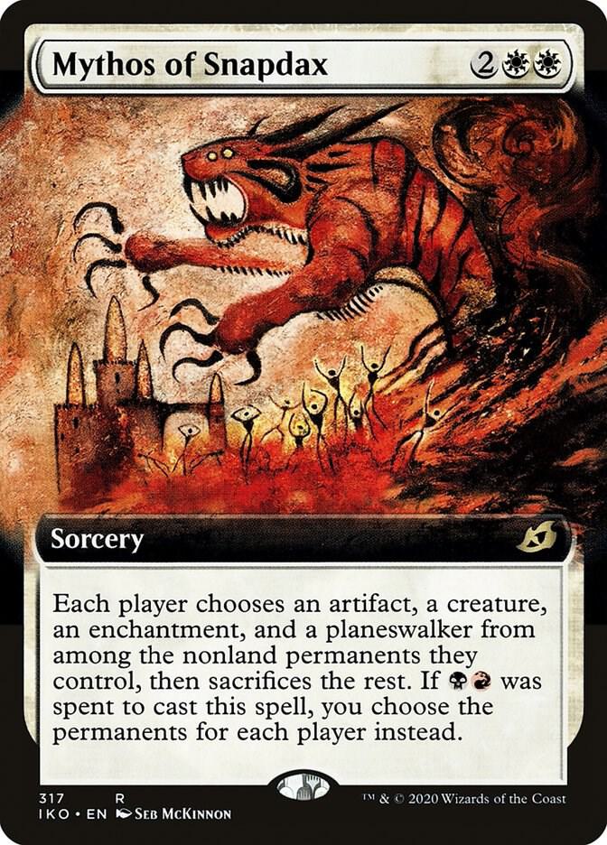 Mythos of Snapdax (Extended Art) 317 card from Ikoria: Lair of Behemoths