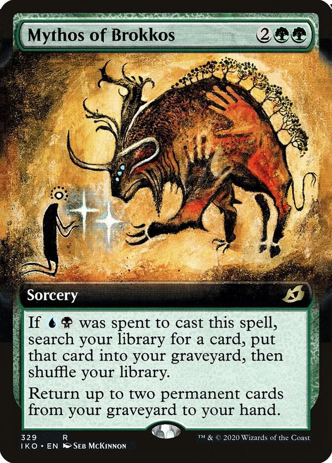 Mythos of Brokkos (Extended Art) 329 card from Ikoria: Lair of Behemoths