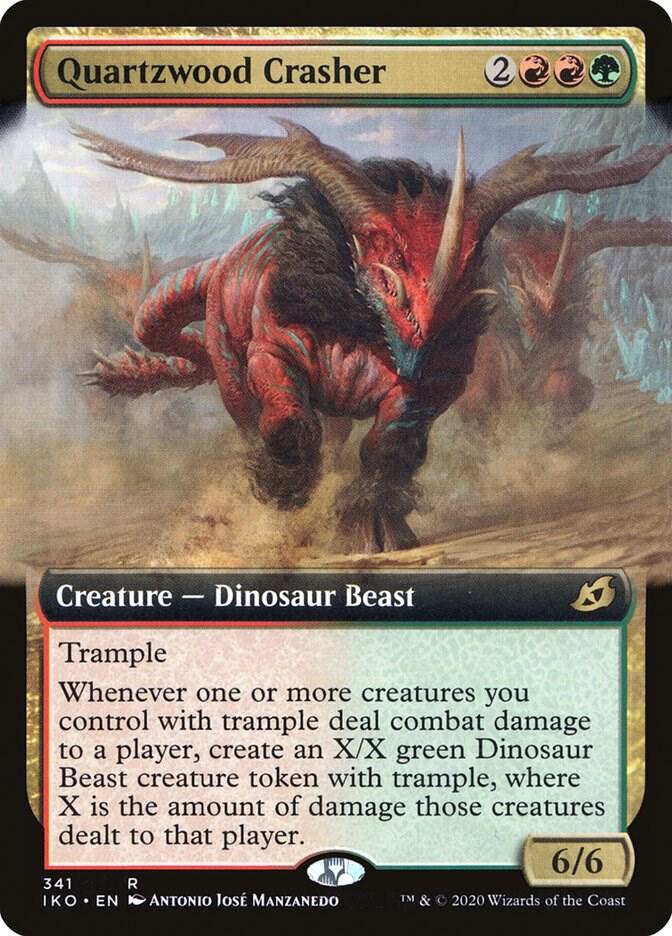 Quartzwood Crasher (Extended Art) 341 card from Ikoria: Lair of Behemoths
