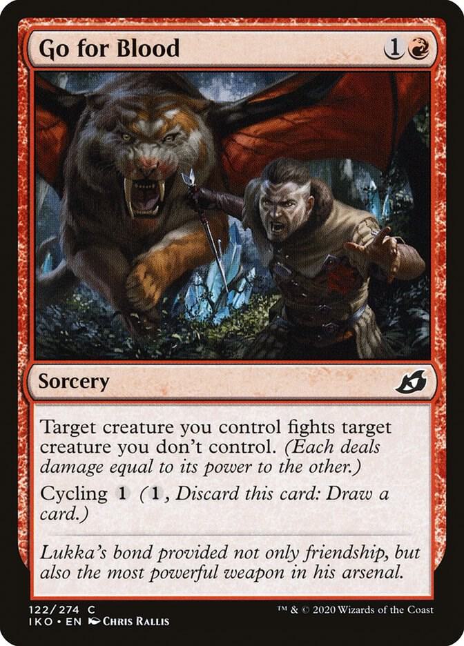 Go for Blood 122 card from Ikoria: Lair of Behemoths