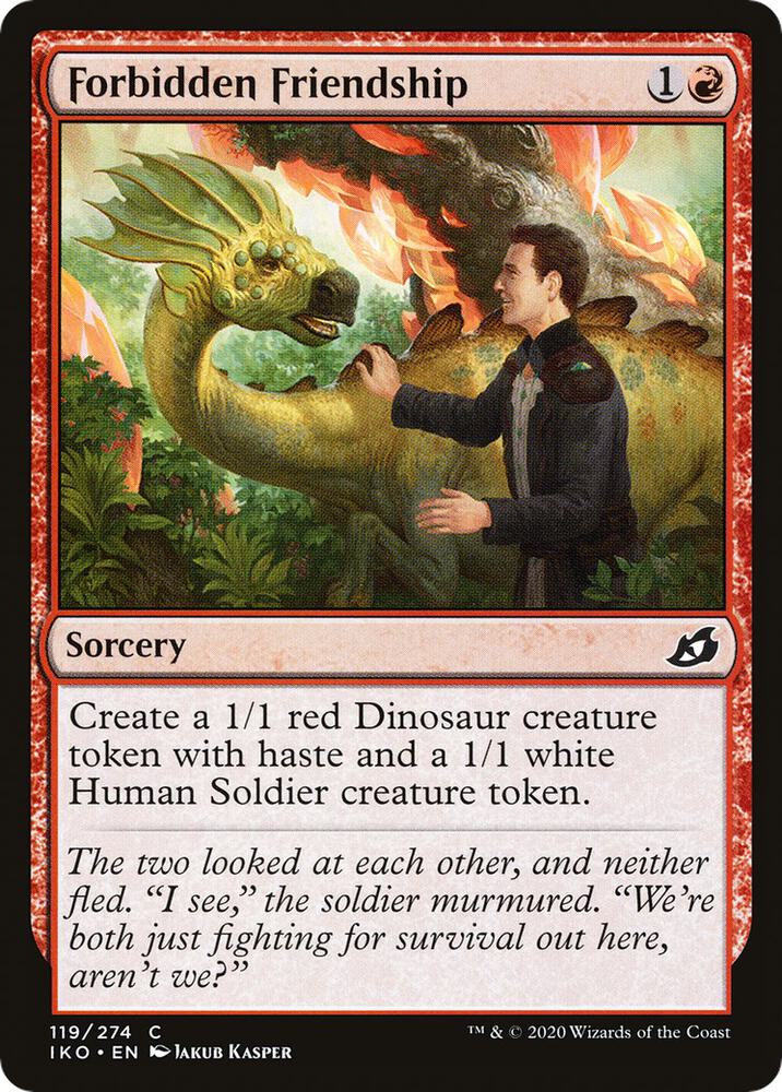 Forbidden Friendship 119 card from Ikoria: Lair of Behemoths