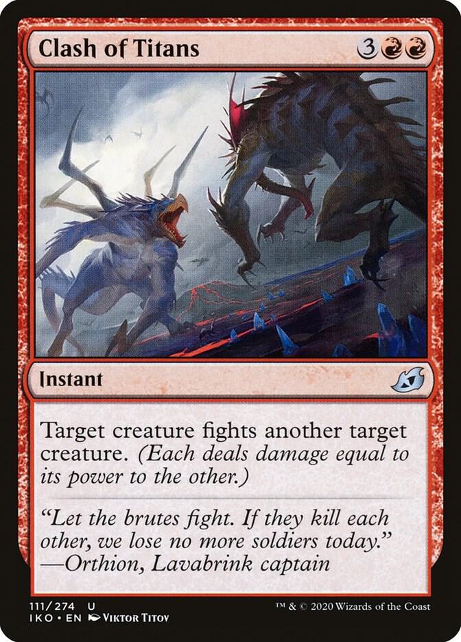 Clash of Titans 111 card from Ikoria: Lair of Behemoths