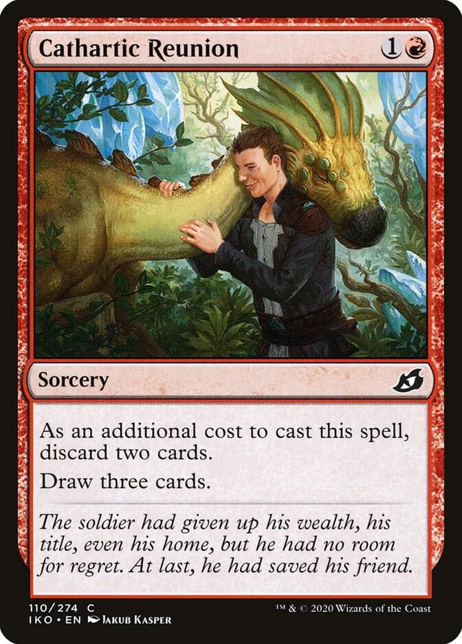 Cathartic Reunion 110 card from Ikoria: Lair of Behemoths