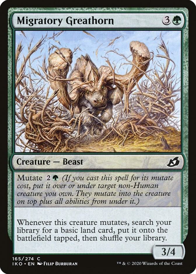 Migratory Greathorn 165 card from Ikoria: Lair of Behemoths