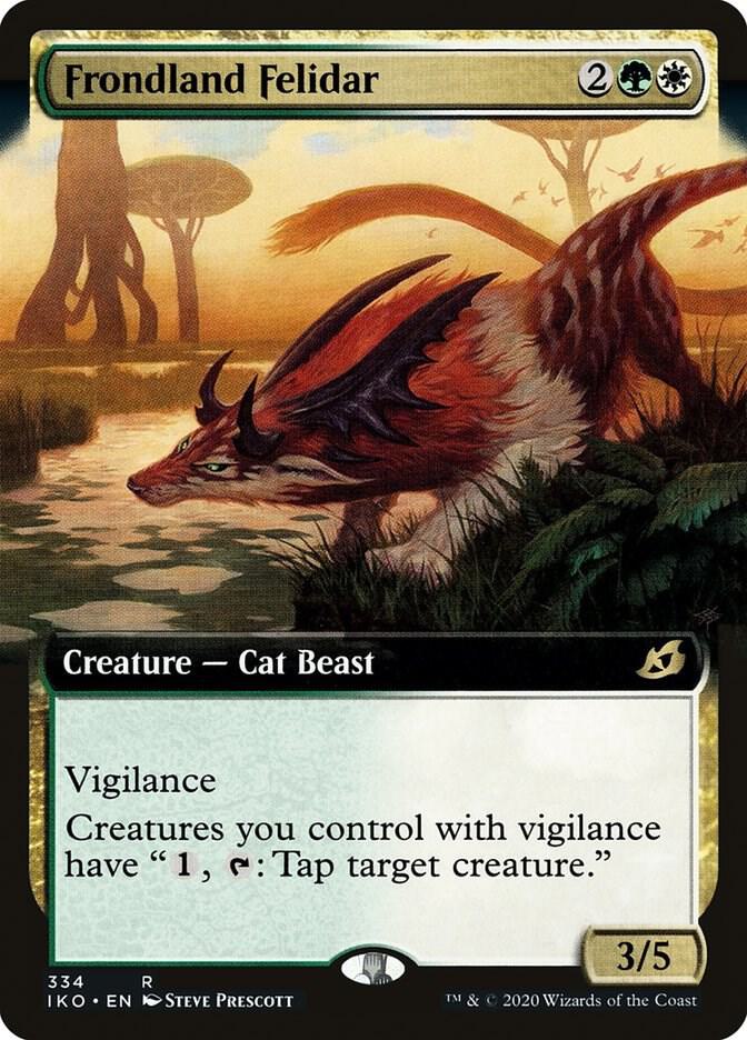 Frondland Felidar (Extended Art) 334 card from Ikoria: Lair of Behemoths