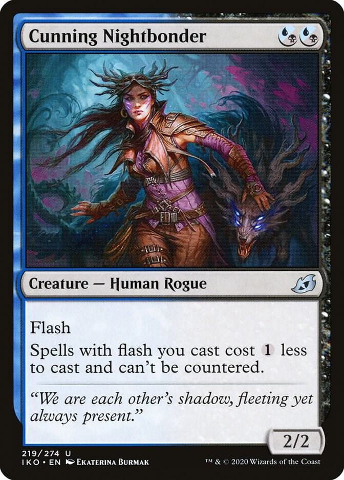 Cunning Nightbonder 219 card from Ikoria: Lair of Behemoths