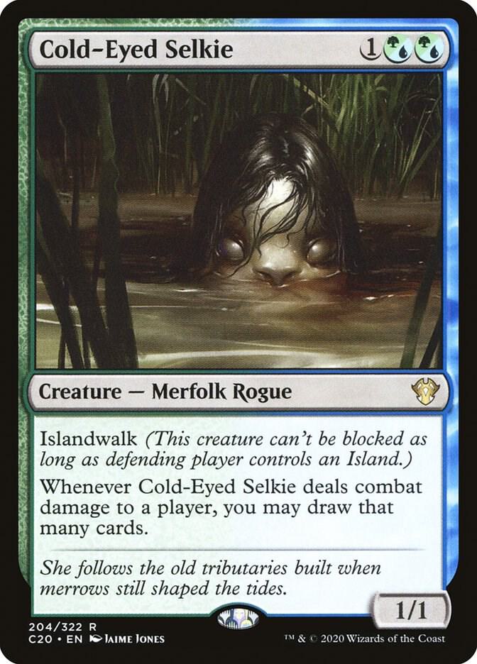 Cold-Eyed Selkie 204 card from Commander 2020