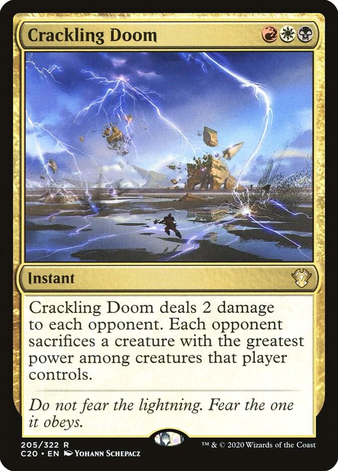 Crackling Doom 205 card from Commander 2020