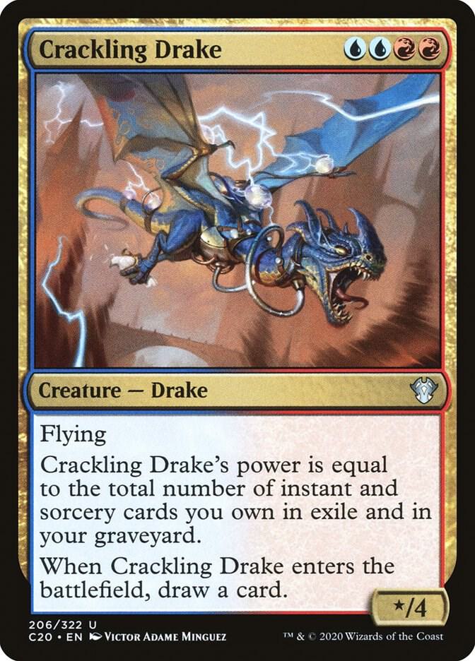 Crackling Drake 206 card from Commander 2020